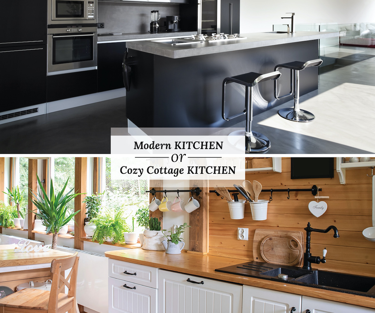 Do you prefer a more modern style with your kitchen, or is a cozy cottage kitchen what you're looking for? #HomeTrends