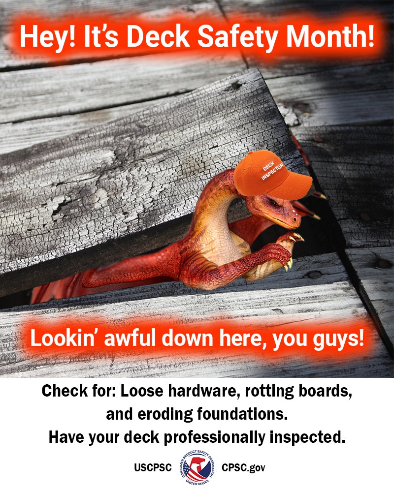 We are halfway through Deck Safety Month