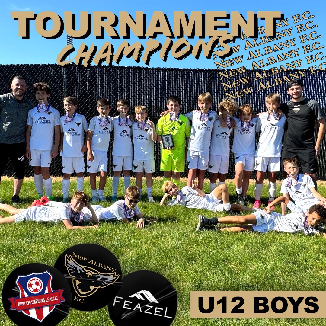 KHNewAlbany's tweet photo. Congratulations U12 Boys Gold! Ohio Champions League Spring Tournament CHAMPIONS! 🏆
U12 Boys Gold team went undefeated this weekend and prevailed 3-1 in the championship. Nice job, Coach Ulry, Coach Boffo, and team! ⚽️
#DevelopmentFocused #ConfidenceBuilt #CultureDriven https://t.co/T0G7Oc15ya