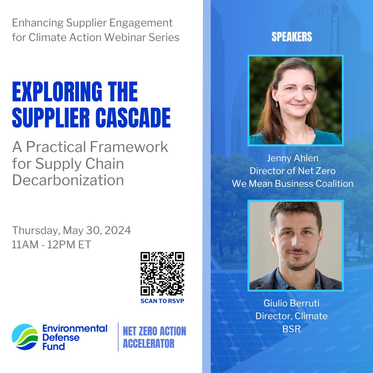 Alert: Insightful webinar on the Supplier Cascade coming up! 🚨 #Scope3 emissions are complex, but working w/ your supply chain is critical for transforming our economy & ensuring a resilient world. 🌎 📅 5/30 ⏰ 11 AM ET 📌 RSVP: netzeroaction.org/trainings/expl…
