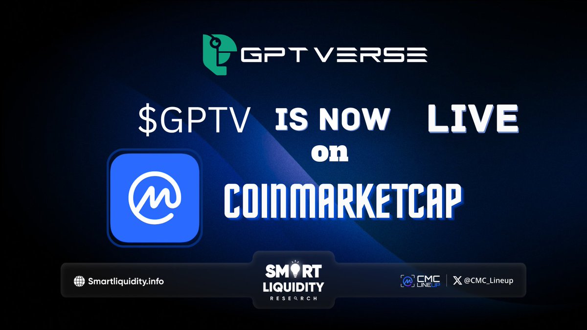 📣 #CoinMarketCap  Communicates  Fresh Listing!

🤖@Gpt_verse is a multi-platform Ai Hun. 

🔵 $GPTV Fascinating features:   

🤖AI education language tutor
🤖Multi-PDF chatbot
🤖AI Persona

🔽VISIT:
gptverse.art
