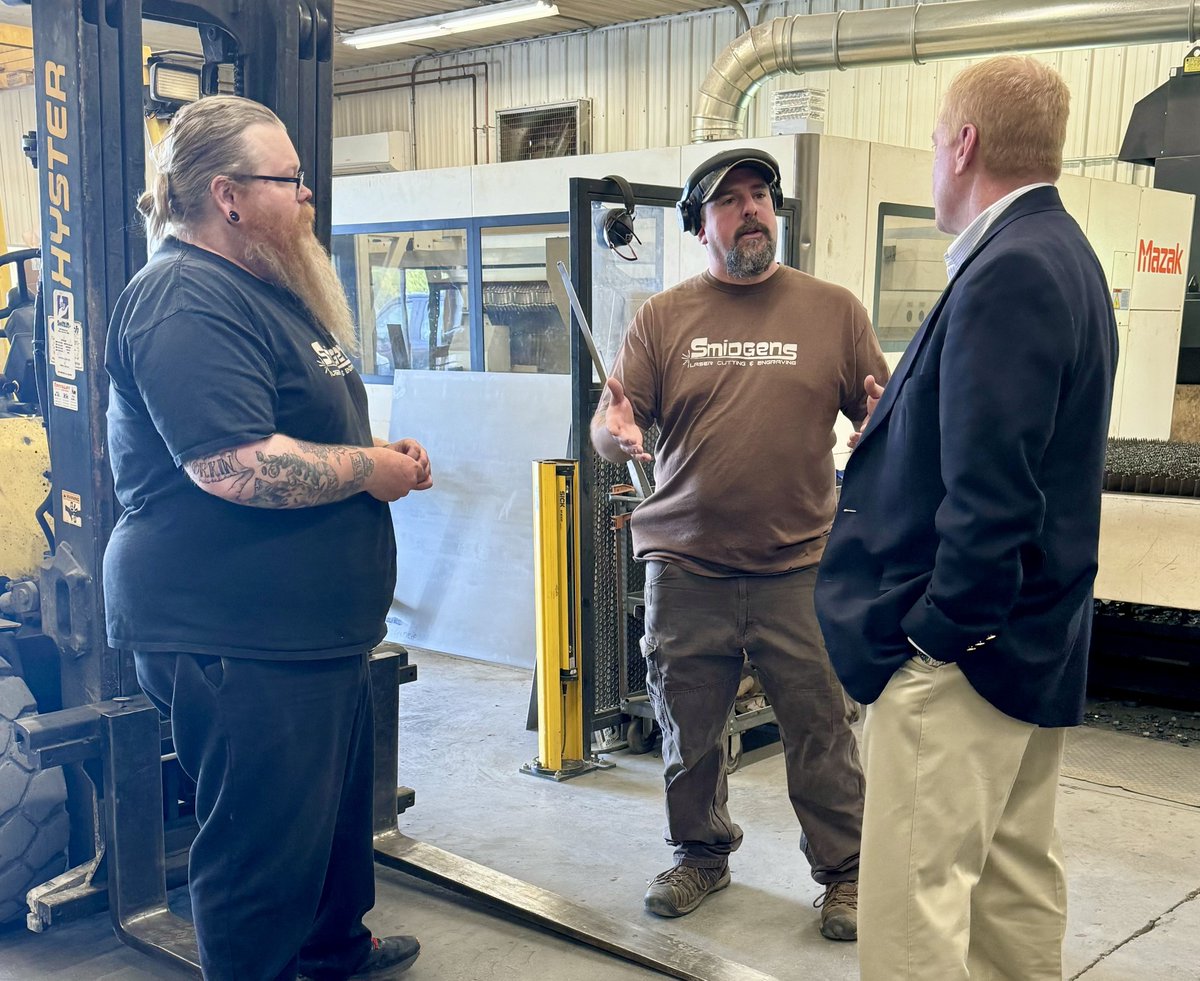 GRE visited @Smidgensinc, a laser cutting business that handles a wide range of industrial orders and small custom projects, that has been thriving in Greater #RochesterNY’s Livingston County for more than 30 years. Is your company growing? Contact us rochesterbiz.com/about-gre/