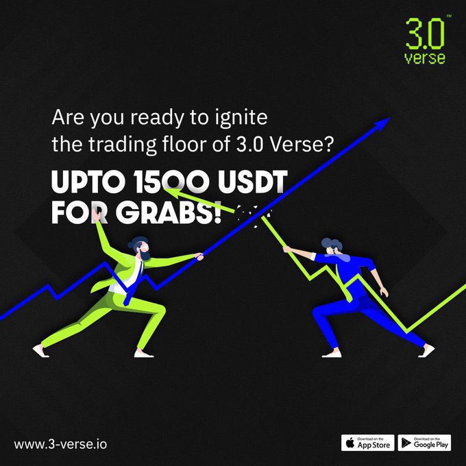 Get ready to conquer the trading arena on 3.0 Verse! 
Seize the chance to win up to $1500 in USDT and reign supreme! 
@real3Verse 
#3VERSENIGERIA