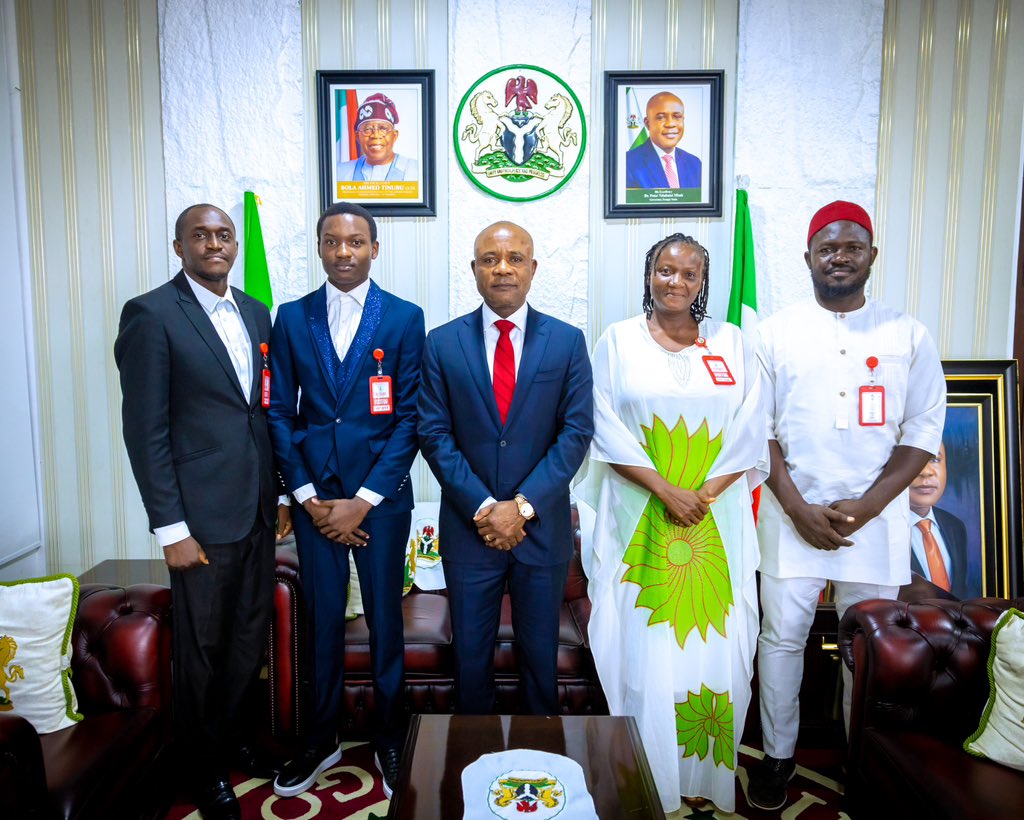 PNMbah's tweet photo. Today, I awarded a full scholarship to Master Israel Echezona, a 17-year-old indigene of our state, who emerged as the overall best candidate in the entrance examination of the Nigerian College of Aviation Technology, Zaria.

He has not only made us proud but has also become a source of inspiration to other children. Our administration shall give him all the assistance he needs to realise his dream. We shall offset the N23.2m initial fee and handle all of his other financial commitments until he completes the programme.

I extend my sincere congratulations to him and implore him to continue on the path of excellence in order to justify our government's investment and faith in him. 

We shall keep promoting excellence by equipping children and youths of Enugu State with the requisite education and skills to excel in life. 

Tomorrow is here!
