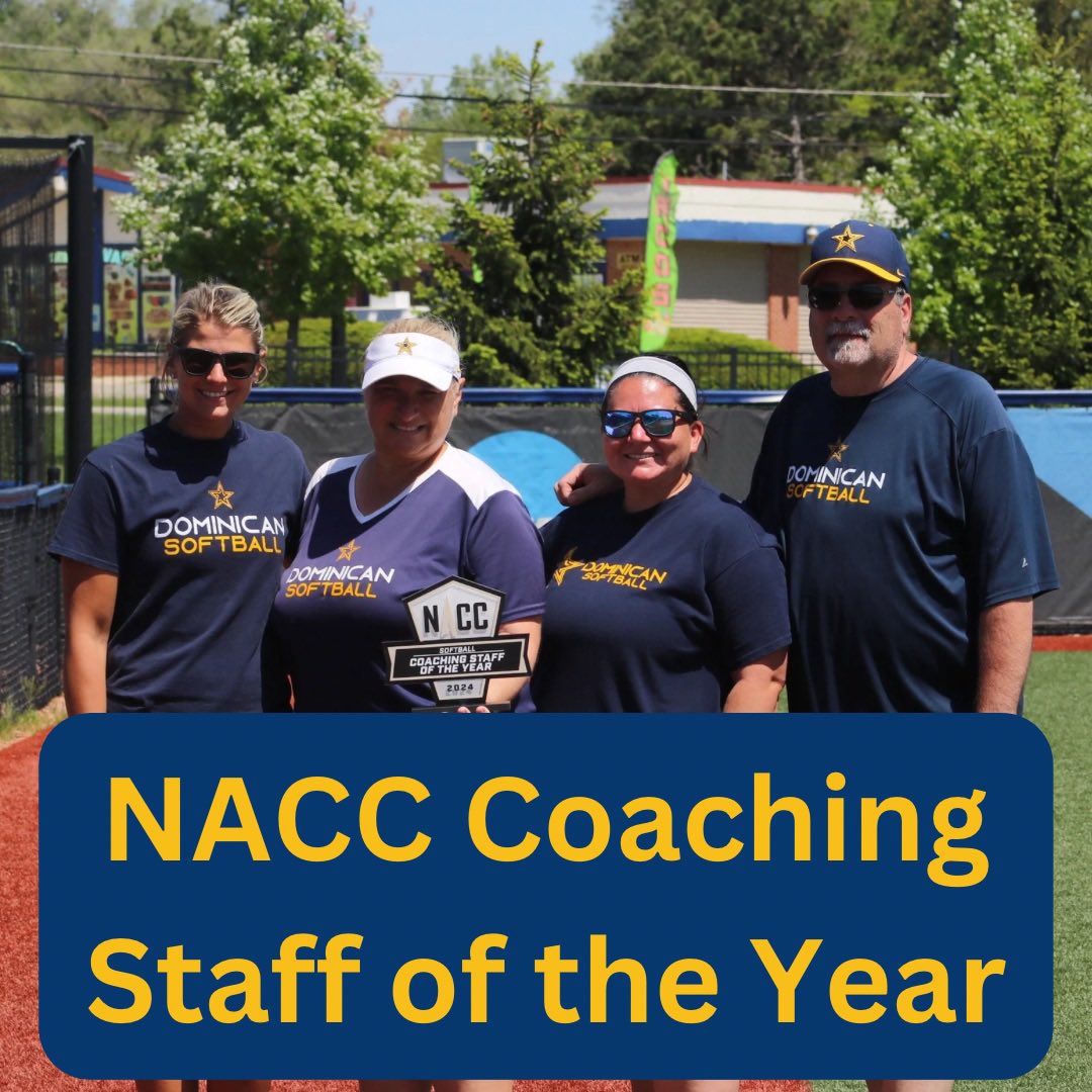 DU_Stars's tweet photo. Dominican University Softball Team has won 2024 NACC Coaching staff of the year! https://t.co/rD0nSwWshh