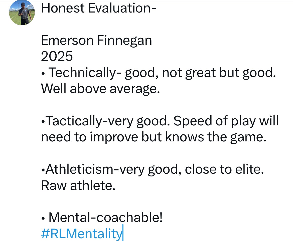 College Coaches, Please 👀

Emerson Finnegan
2025
@FinneganEm1
finneganemerson@gmail.com
Can Play: OB, Winger, FW

Raw athleticism
Physical
Size
Good pace
GPA 4.0
SAT: 1540🚨
Major: Biology

Highlight 1
youtu.be/fsx6Nuw8Qe8?si…

Highlight 2
youtu.be/YZD4v-RfBvo?si…

#RLMentality