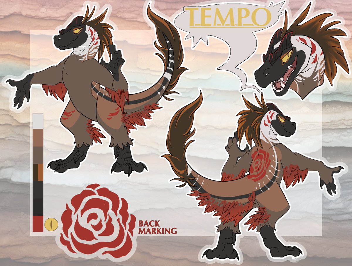 Completed reference sheet for @dinobeates !!!