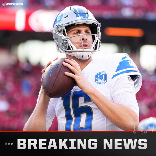 #Lions QB Jared Goff's new deal puts him under contract through 2027 with an option for 2028, per source. What a story for Goff, who was the afterthought in the Matthew Stafford trade, and now has found a home — and another big payday — in Detroit.