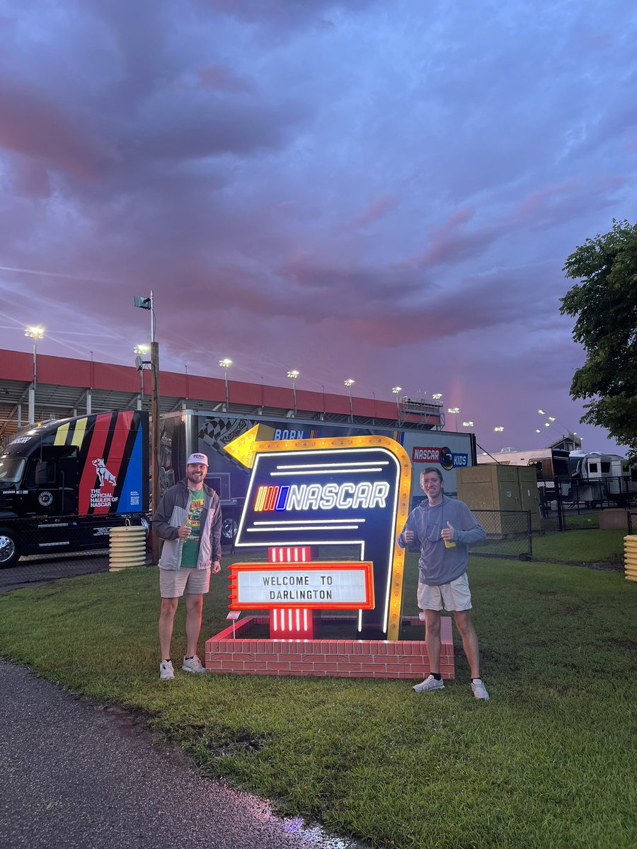 SuperfanClemson's tweet photo. Old school racing. A little beatin and bangin. Tempers flaring on pit road. Drunk fella climbing the fence after a @keselowski win. 

Keeping the tradition going with my boy Big Jake. Every year, we’re there. Best track on the circuit @TooToughToTame. https://t.co/uUSDCUrHus