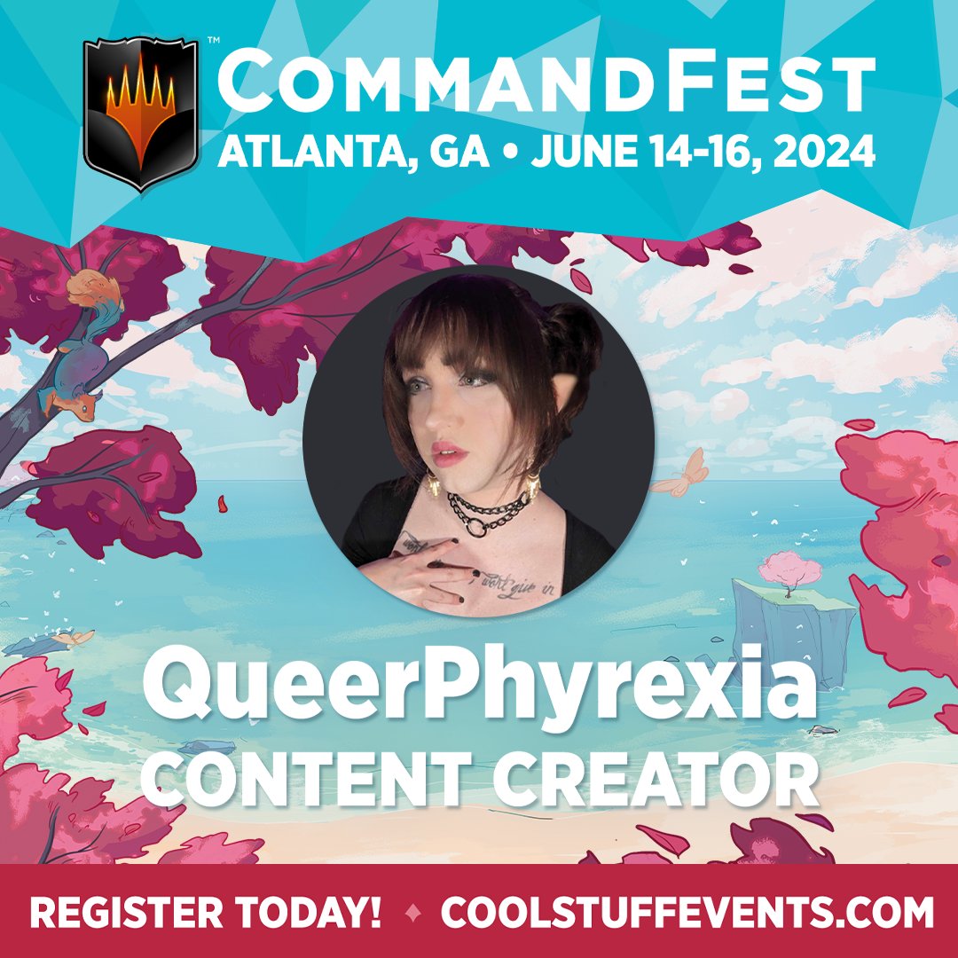 AHHHH!! Im so excited to be heading out to ATL in a few weeks as a creator!! tyty @CoolStuffInc and @MTGNerdGirl for having me! This is gonna be such a blast Get your tickets!!! 🔗🔗 in comments