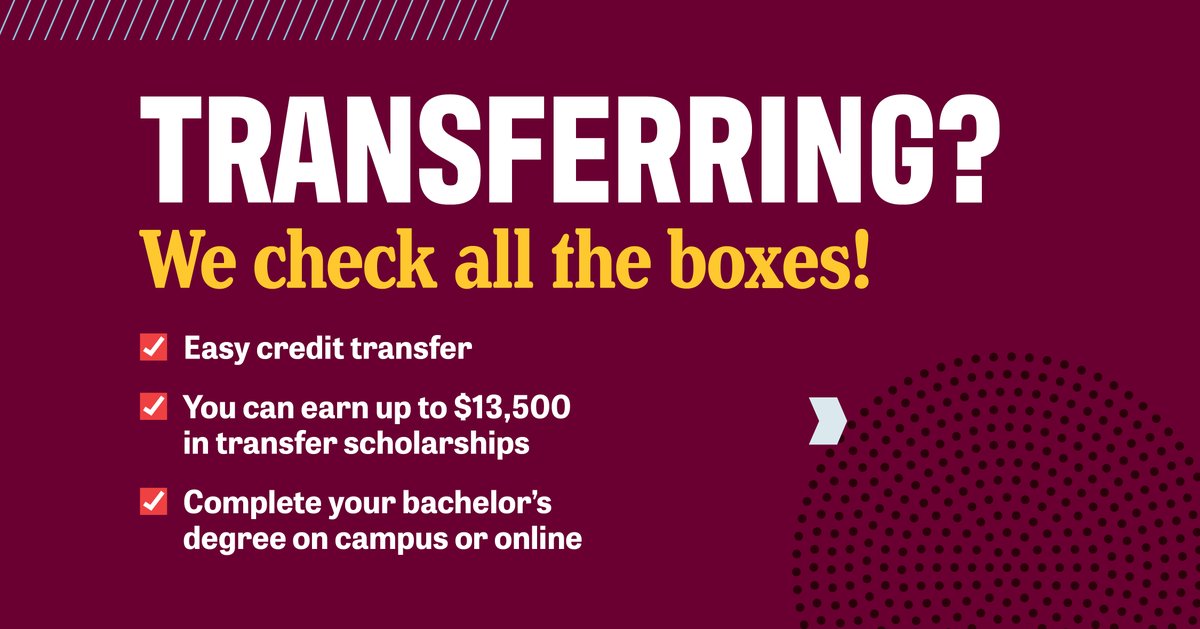 With flexible class options and scholarships up for grabs, why wouldn't you want to transfer to CMU? Apply today: bit.ly/3WGVuKW