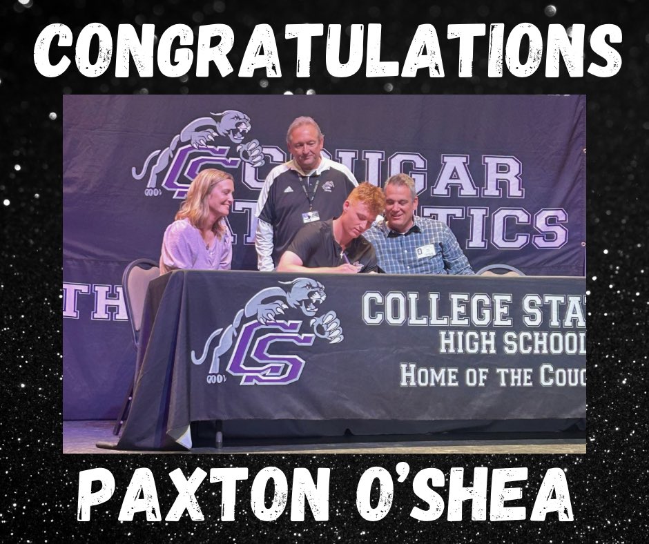 Congratulations to Paxton O’Shea! He signed to play tennis with Hardin-Simmons University next year!