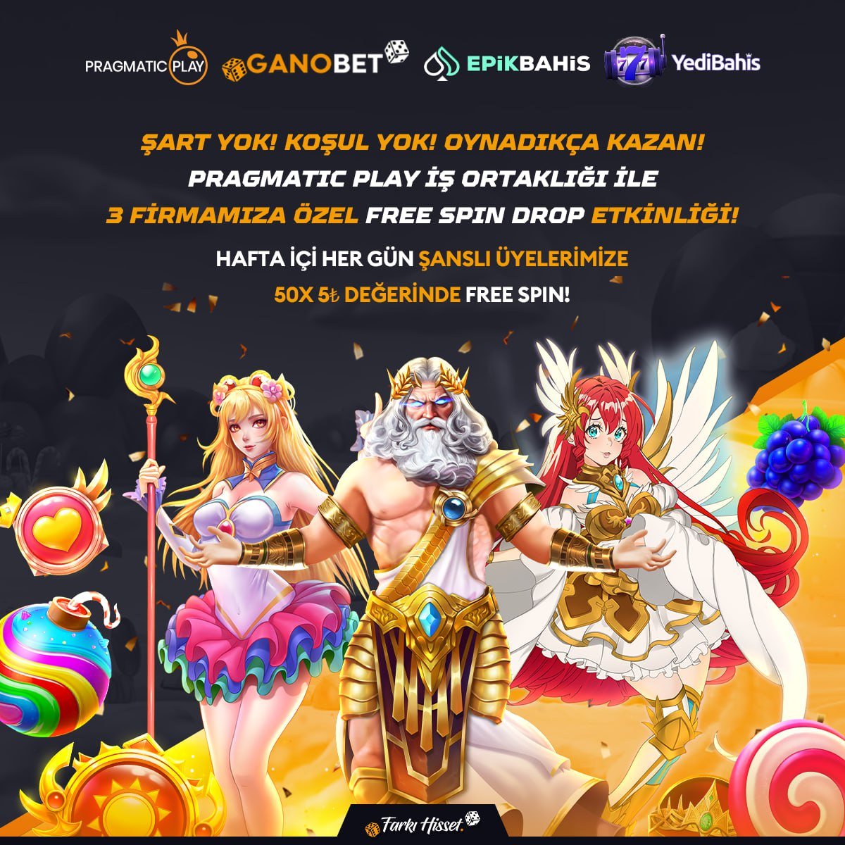 GANOBET TWİTTER RT ETKİNLİĞİ!

Yapman gerekenler;
✅RT Yap
✅3 Arkadaşını etiketle
✅Kullanıcı adını gönderinin altına yaz

Etkinliğe katılan 400 üyemize Sweet Bonanza oyununda geçerli 50 Free Spin Hediye!

-Etkinliğimiz 16 Mayıs 23:59'a kadar geçerlidir.