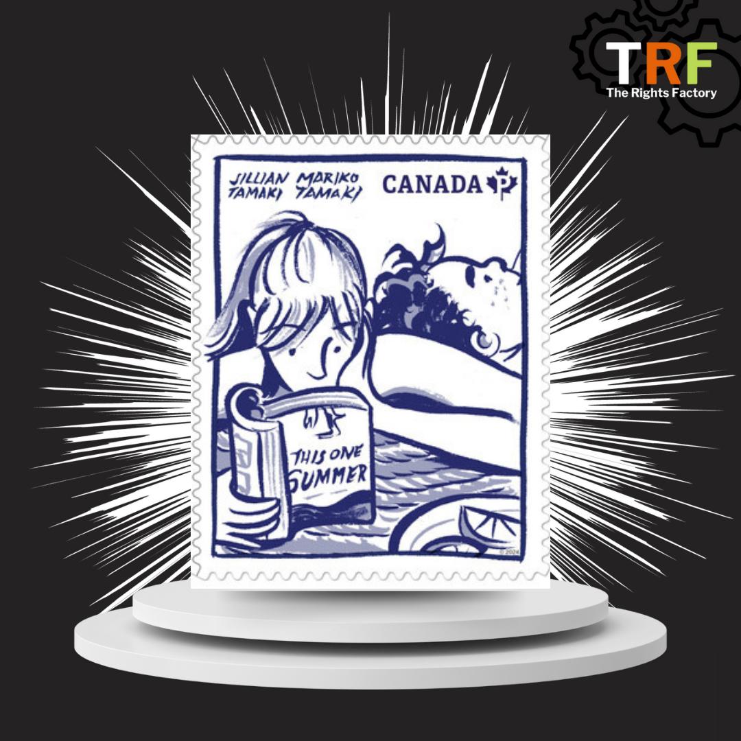 WOW! Canada Post made graphic novel stamps and THIS ONE SUMMER (@01FirstSecond ) by TRF'S ex clients @marikotamaki and @jilliantamaki is one the chosen books! We cannot believe it and we are so proud of Mariko and Jillian and their professional growth!