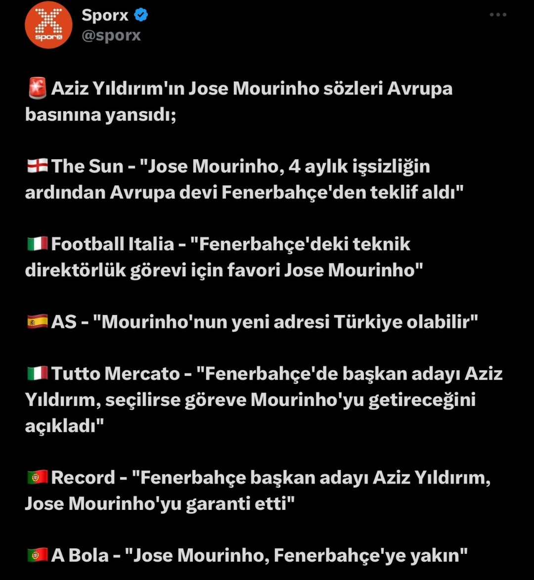 Aziz Yıldırım yaptığı açıklamaların ardından Dünya futbol basınının gündemine girdi.

Bu büyüklük değil bu, bu başka birşeyyy

#AdayOlAzizYıldırım