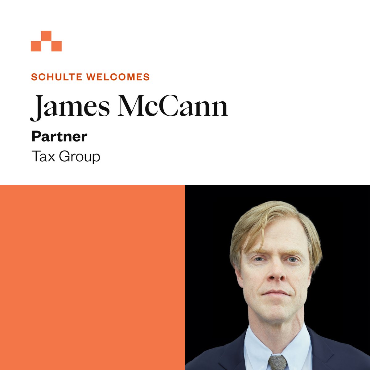 Schulte is pleased to announce that James McCann has joined the firm as partner in the Tax Group. Jim has extensive experience with the tax aspects of structuring, launching and operating private investment funds. 

Read more: bit.ly/3yf9HV7 
#SchulteLaw #NewPartner