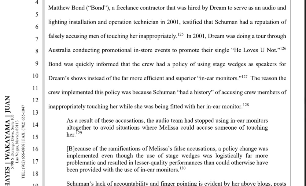 #fallenidols won't tell you that Melissa Schuman has a reputation for making false accusations. A stagehand for Dream testified that Melissa accused male staff so frequently that their tour stopped using in-ear monitors. #fallenidolsmockumentary @discoveryid is lying to you.