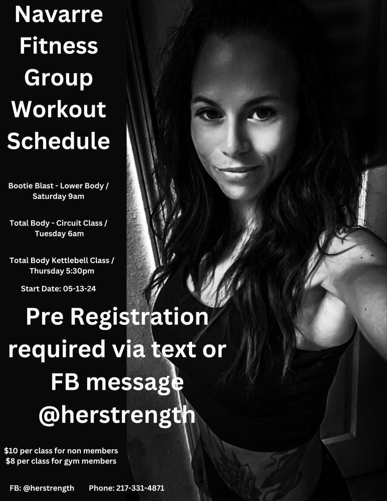 NavarreFit32566's tweet photo. We are thrilled to have NASM certified fitness expert Stephanie Hunt join us at Navarre Fitness!!! 
She is a phenomenal addition to our team and we are blessed to have her!!! https://t.co/ZouxC19LmK
