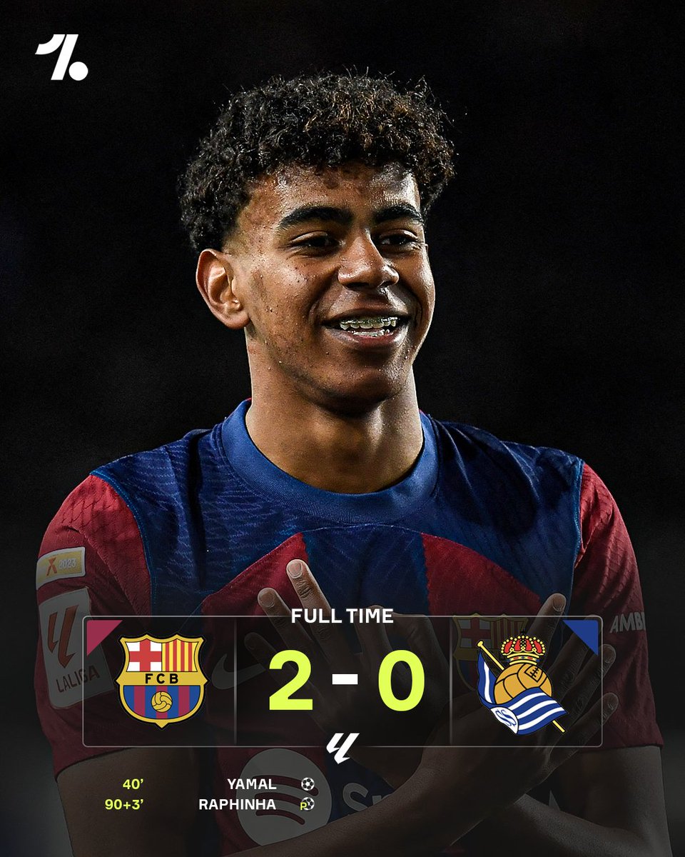 Barcelona keep second place after a home victory over Real Sociedad 👏🇪🇸