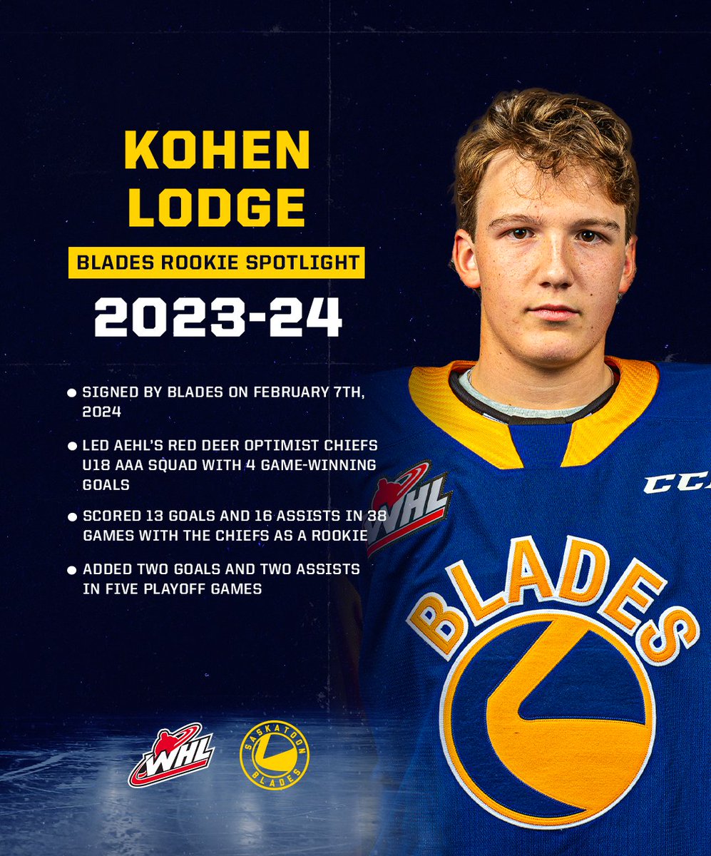 Drafted 195th overall by the Blades in last year's @TheWHL Prospects Draft, forward Kohen Lodge's play earned him a contract with the Bridge City Bunch in February!