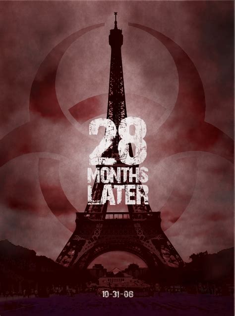 Time as pass 28 Months Later needs a big budget cuz timeline is 2 years after 28 Days Later November 1, 2006 & 28 Weeks Later June 27, 2007. Story set in March 1, 2009. 28 Years Later is set in Nov 1, 2034.

#28MonthsLater #28DaysLater #28WeeksLater #28YearsLater #Horror #gay #bi