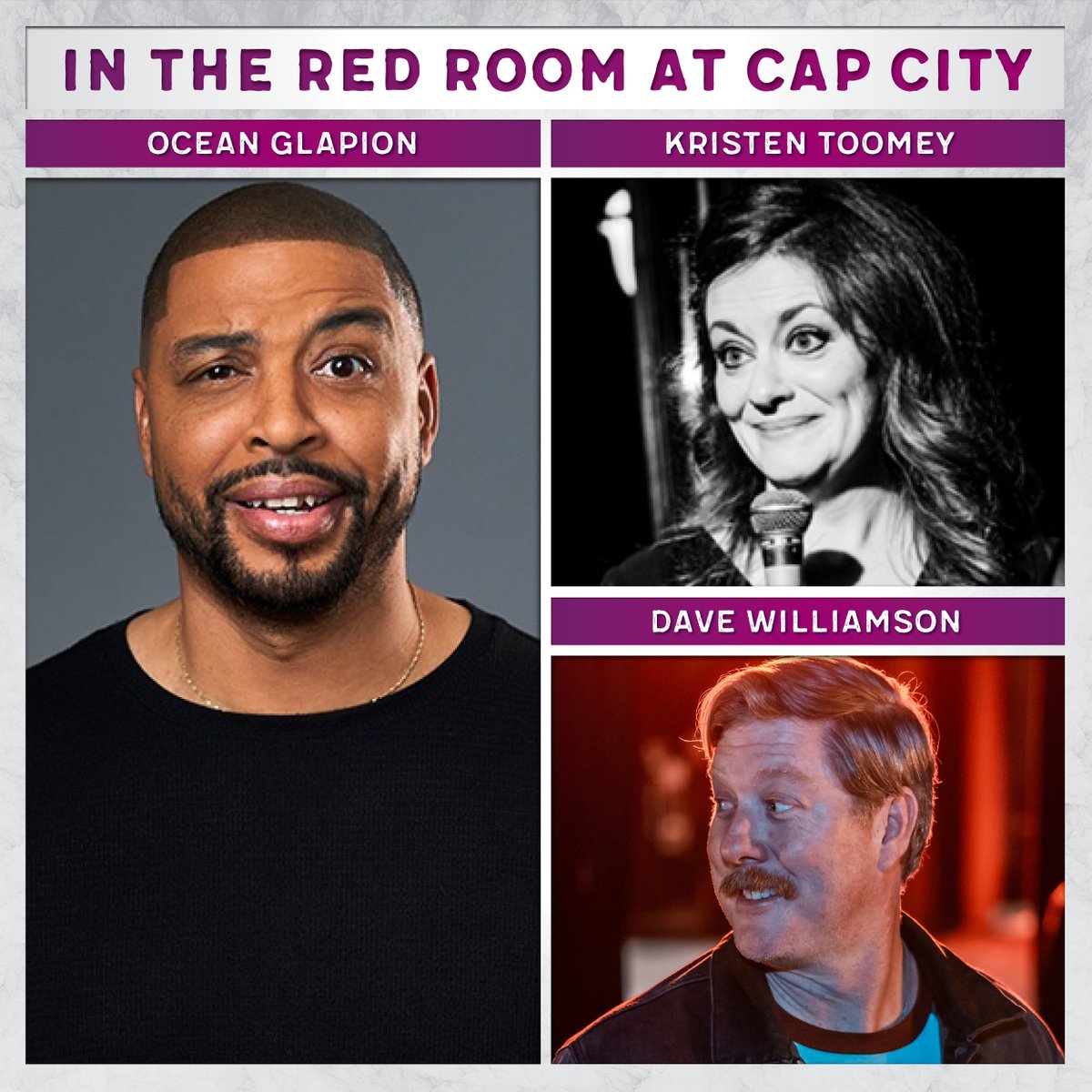 This Week at Cap City | @PaulElia, @WHMPodcast, @LuisChataing, Luis Diaz, + @joshwolfcomedy headlines the weekend! PLUS @KristenToomey, @OceanLive, + @DaveWComedy in The Red Room! Grab your tickets now: bit.ly/3hTxS3n