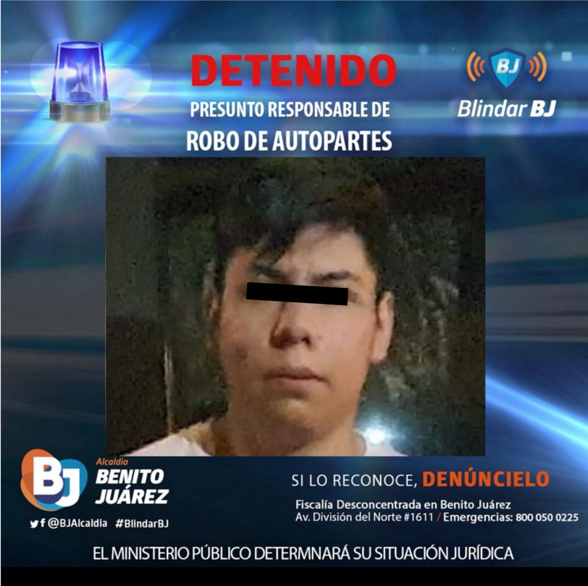 🚨El Equipo de Proximidad #BlindarBJ detuvo a un sujeto por robo autopartes en Palenque, Piedad Narvarte.🚔