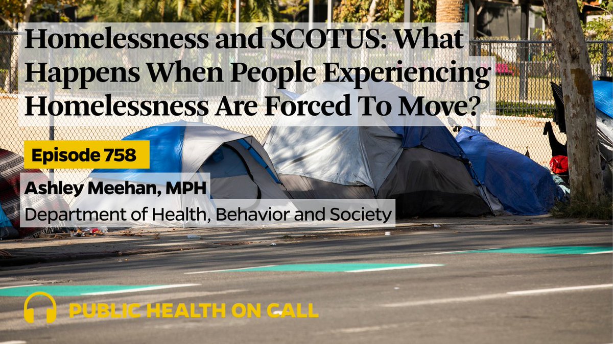 Can homelessness be criminalized? Johnson v. Grants Pass, a case before the U.S. Supreme Court, raises the question. @JohnsHopkinsSPH doctoral student Ashley Meehan discuss her research looking into what happens to people after encampment sweeps. sites.libsyn.com/251651/758-hom…