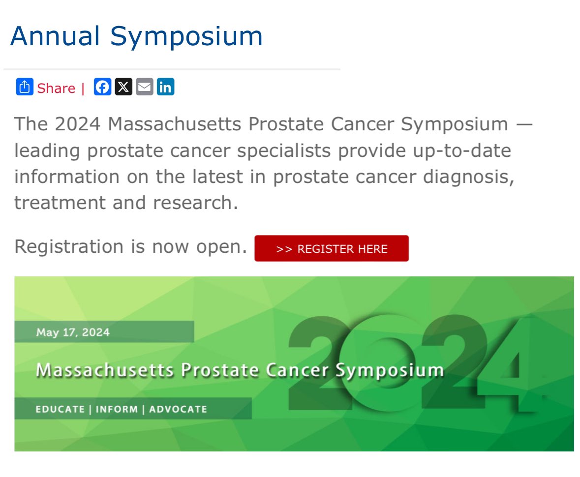 🔔Education Opportunity for Patients with #ProstateCancer & Their Families 📆 5/17/24 8amEST (virtual) Here from experts discussing ✴️ Diet/Lifestyle 🚴‍♂️ ✴️ AI 🤖 ✴️ Biochemical Recurrence 📈 ✴️ Genetics 🧬 ✴️ Survivorship ☺️ Register for FREE! ✍🏽 Link: shorturl.at/ehjx8