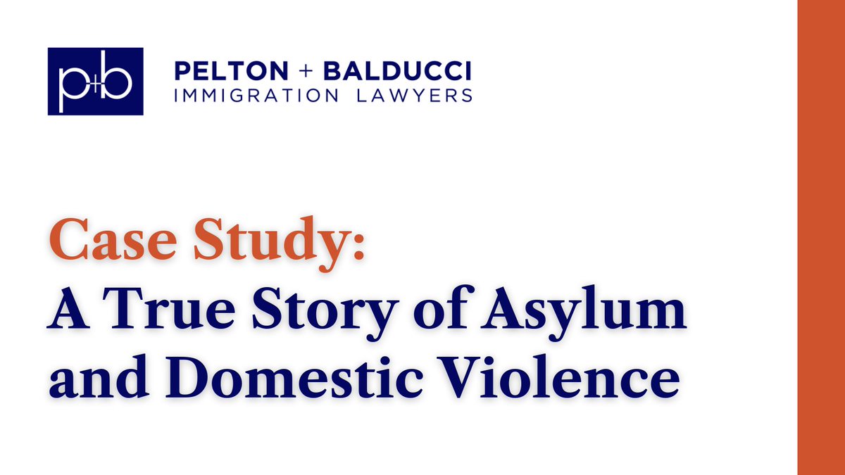 Recently, more people have begun to acknowledge that there should be a relation between asylum law and domestic violence. One Pelton + Balducci client was brave enough to tell her story of domestic violence and asylum in the U.S.

pbimmigration.com/true-story-of-…

#NewOrleansImmigration