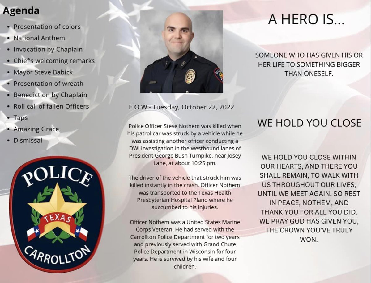 CarrolltonTXPD's tweet image. It’s National Police Week! 🎉 

Join us this Wednesday, May 15th at 1:30pm at the Amphitheater next to the Police Department to celebrate.

#carrolltontx #carrolltontxpd #nationalpoliceweek #PoliceWeek2024