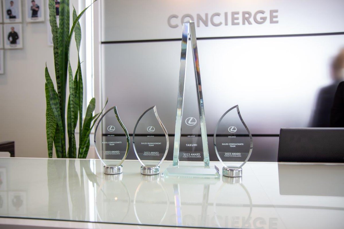 We are overjoyed to announce that Ens Lexus has been honored with the Lexus Pursuit of Excellence Takumi Award for the fourth consecutive year! 🏆 

Here's to another year of striving for greatness together! 🌟

#LexusPursuitofExcellence #EnsLexus #ExperiencingAmazing