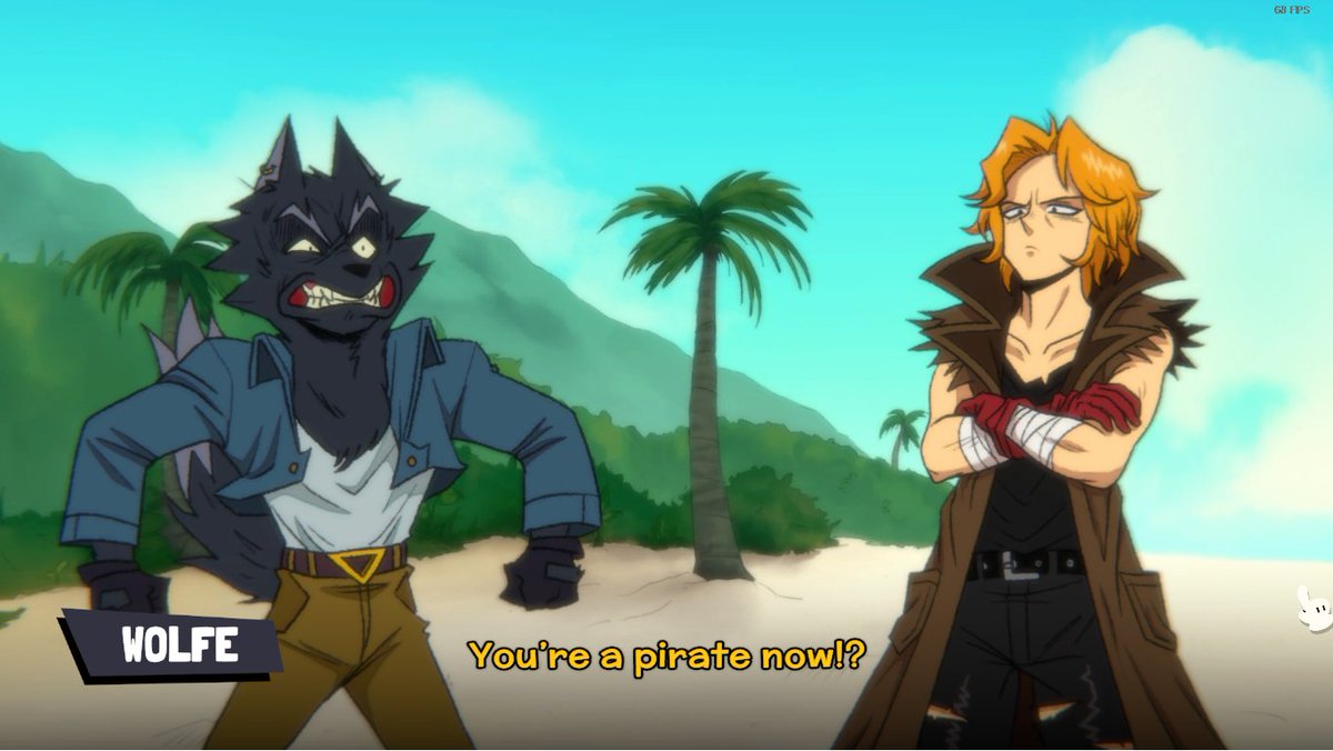 Great demo. It was fun, lovely character designs, and a stylish UI. Thought I'd share this moment. It kind of looks meme-worthy 🙂. Anyway looking forward to the full version and Wolf seems like a cool character. #wanderstars #videogames #steamgames #LudoNarraCon