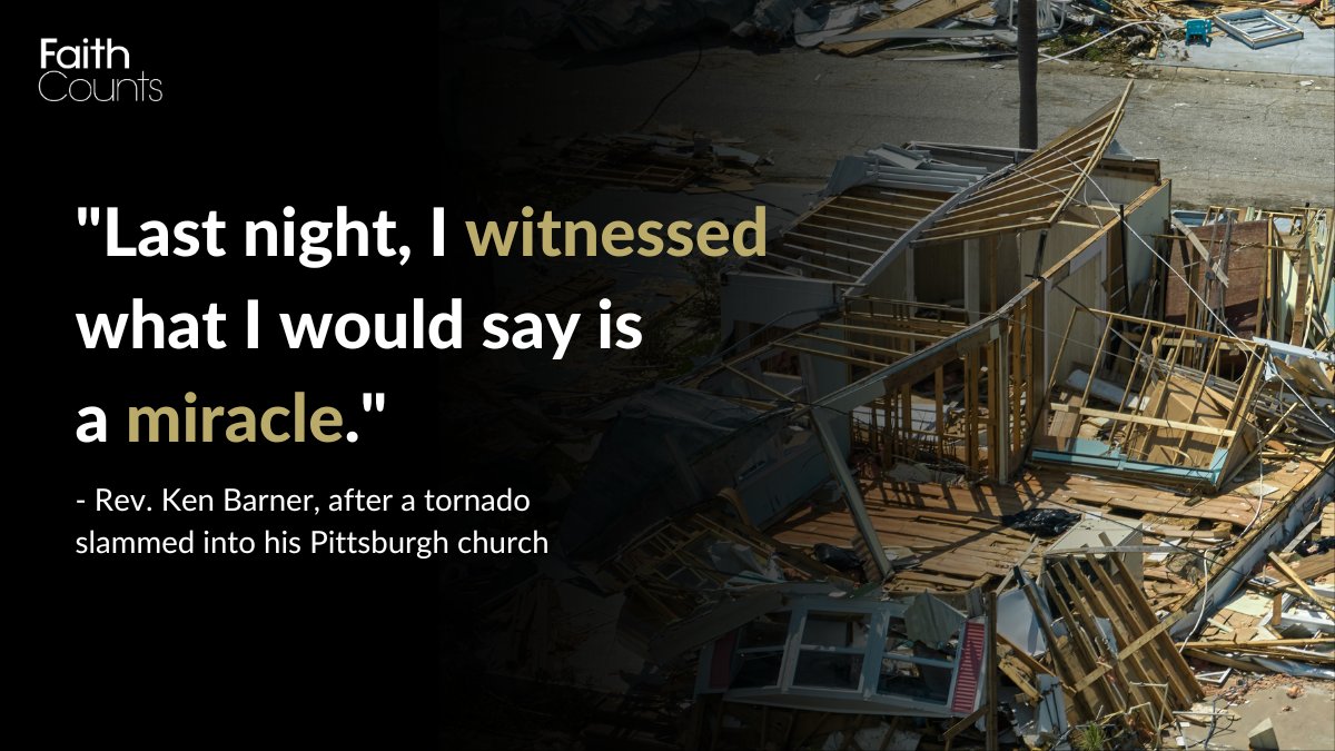 'Miracle' in Pittsburgh 🌪️💒 When a tornado struck, Rev. Barner & his congregation's faith stood firm. Their story is a beacon of hope. #FaithStrong #CommunityResilience Read on: post-gazette.com/news/weather-n…