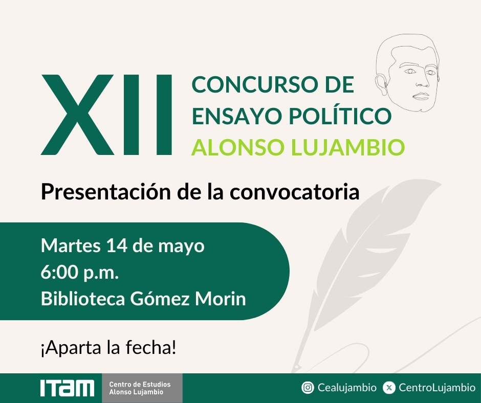 📢#MAÑANA en <a href="/ITAM_mx/">ITAM</a> #Imperdibe
📚Presentación del libro Érase un país verde olivo en ocasión de la publicación de la convocatoria del <a href="/PremioALujambio/">Premio A. Lujambio</a> 2024
<a href="/MarvanMaria/">Maria Marván Laborde</a> <a href="/jmartinreyes/">Javier Martín Reyes</a> <a href="/slayllon/">Sergio Lopez Ayllon</a>
🗓️Martes 14/mayo
⏰6pm
📍<a href="/_CCMGM/">C.C. Manuel Gómez Morin</a> 
#ForosCEAL <a href="/CentroLujambio/">C.E. Alonso Lujambio</a> <a href="/CPoliticaITAM/">CienciaPolítica ITAM</a> <a href="/ExITAM/">ExITAM</a>