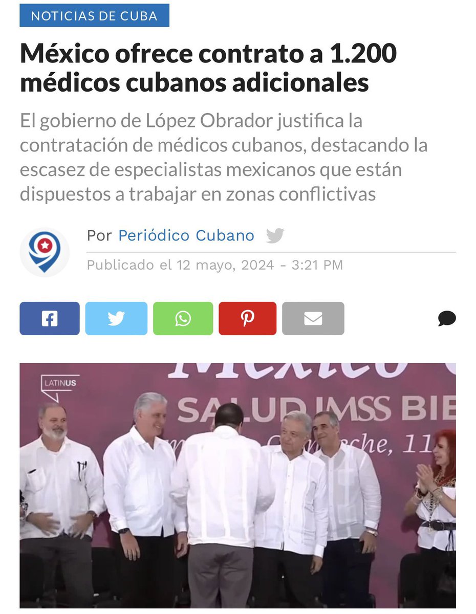 Espero que NINGÚN médico o miembro del sector salud vote por Morena.

No se han cansado de ningunearlos, no los quisieron vacunar contra COVID antes que a nadie, primero los cuervos de la nación. 

Y ahora siguen importando “médicos cubanos”

Tengan memoria por favor 🙏🏻