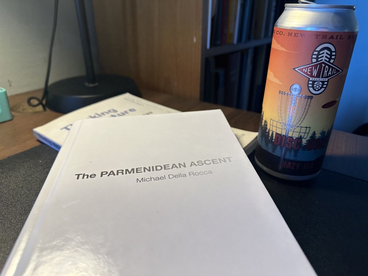 Next up: 'The Parmenidean Ascent' by Michael Della Rocca. I've been looking forward to this one. I love the way Della Rocca writes. So clear, conversational, and engaging. In my opinion, one of the most exciting contemporary philosophers hands down.