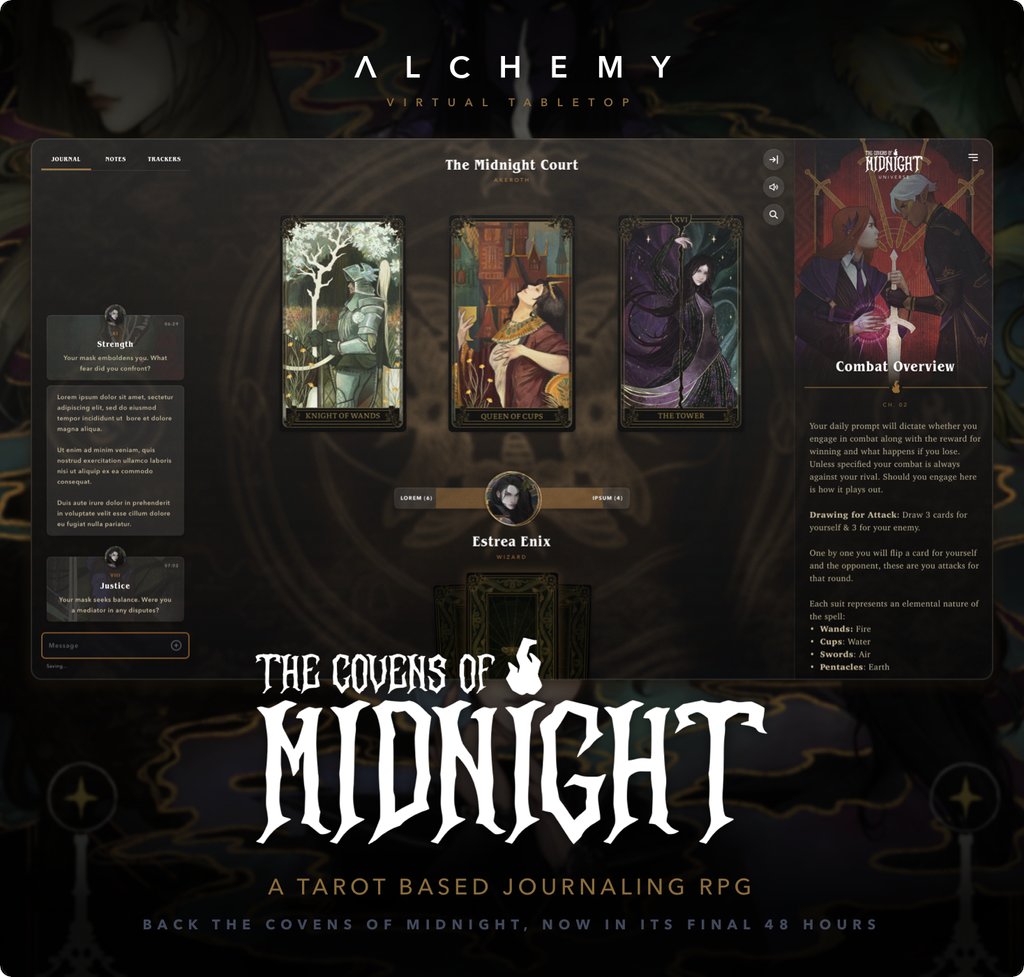 Crossed Paths (@crossedpathsrpg) on Twitter photo We're also thrilled that we've partnered with <a href="/AlchemyRpg/">Alchemy RPG</a> to bring our systems to this incredibly immersive, cinematic platform!
The previews look incredible! We're also thrilled that we've partnered with <a href="/AlchemyRpg/">Alchemy RPG</a> to bring our systems to this incredibly immersive, cinematic platform!
The previews look incredible!