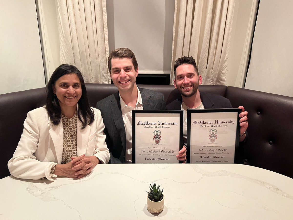 Canadian Society of Vascular Medicine (@csvm_ccs) on Twitter photo And just like that Prof. <a href="/DrSoniaAnand1/">Dr. Sonia Anand</a> has trained two additional Vascular Medicine specialists who will be joining faculty <a href="/McMasterU/">McMaster University</a> and <a href="/mcgillu/">McGill University</a> 🥳 🎉 🎓 And just like that Prof. <a href="/DrSoniaAnand1/">Dr. Sonia Anand</a> has trained two additional Vascular Medicine specialists who will be joining faculty <a href="/McMasterU/">McMaster University</a> and <a href="/mcgillu/">McGill University</a> 🥳 🎉 🎓