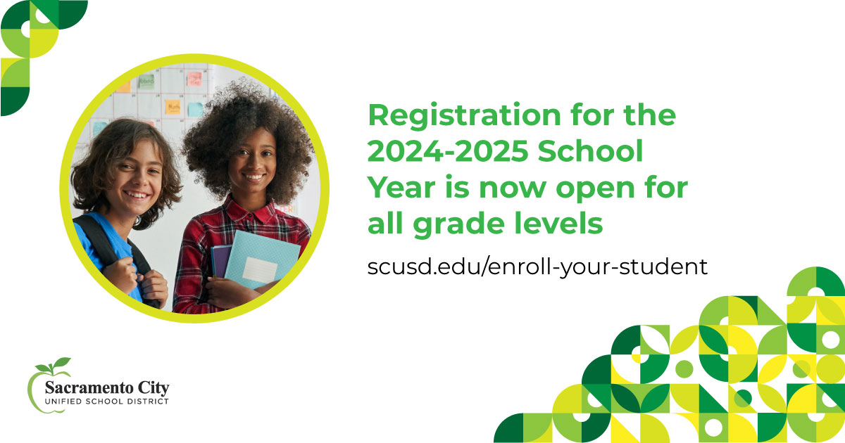 Enrollment for the 2024-2025 school year is now open for Kindergarten through 12th grade. Register for your neighborhood school online: scusd.edu/enroll-your-st…