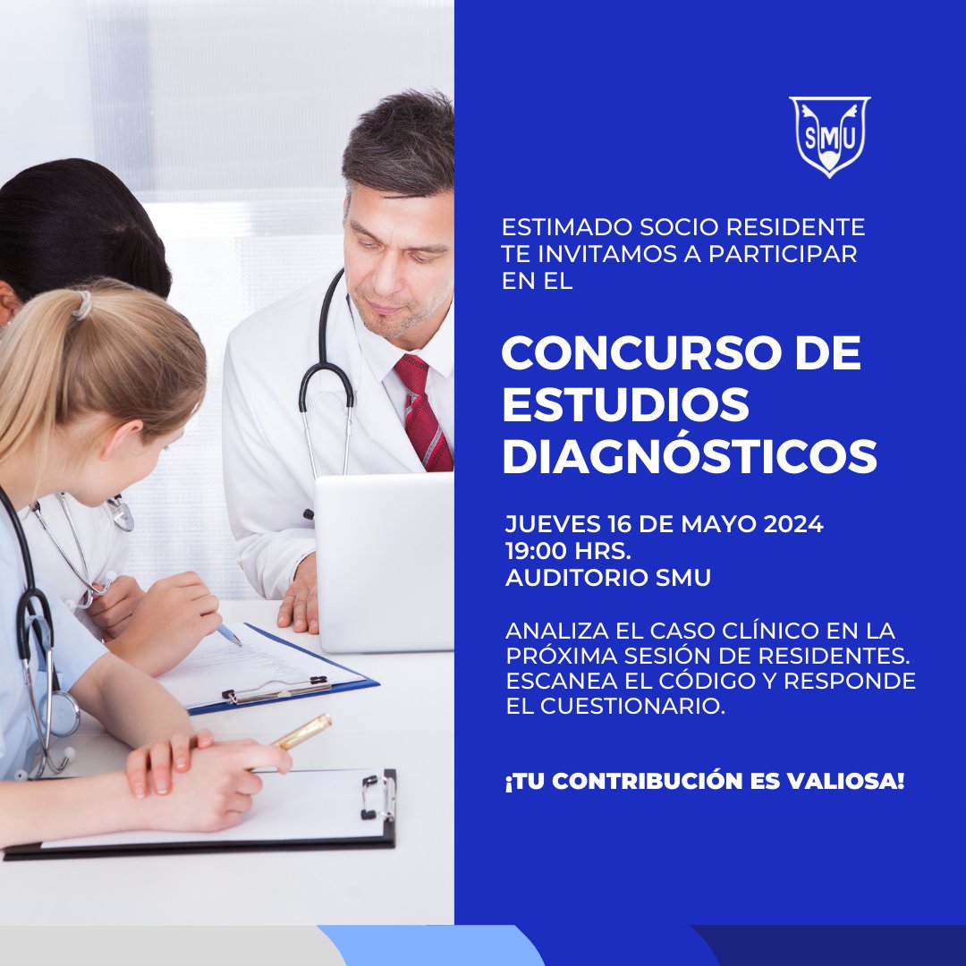 ¡Demuestra tu experiencia en urología en nuestro desafiante concurso de estudios diagnósticos! 👩🏽‍⚕️👨🏻‍⚕️ 📆 Fecha: Jueves 16 de mayo de 2024 📍 Lugar: Auditorio SMU 📲 Transmisión en vivo: Facebook y página web #UrologíaEnMovimiento #SMU24