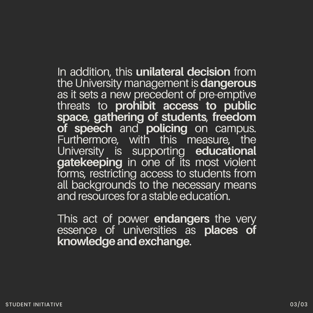 studinitiative's tweet photo. Statement on #Censorship at the University of Basel!
#Palestine #ceasefire #EndTheOccupation #StudentProtests https://t.co/D4HEKsVp3s