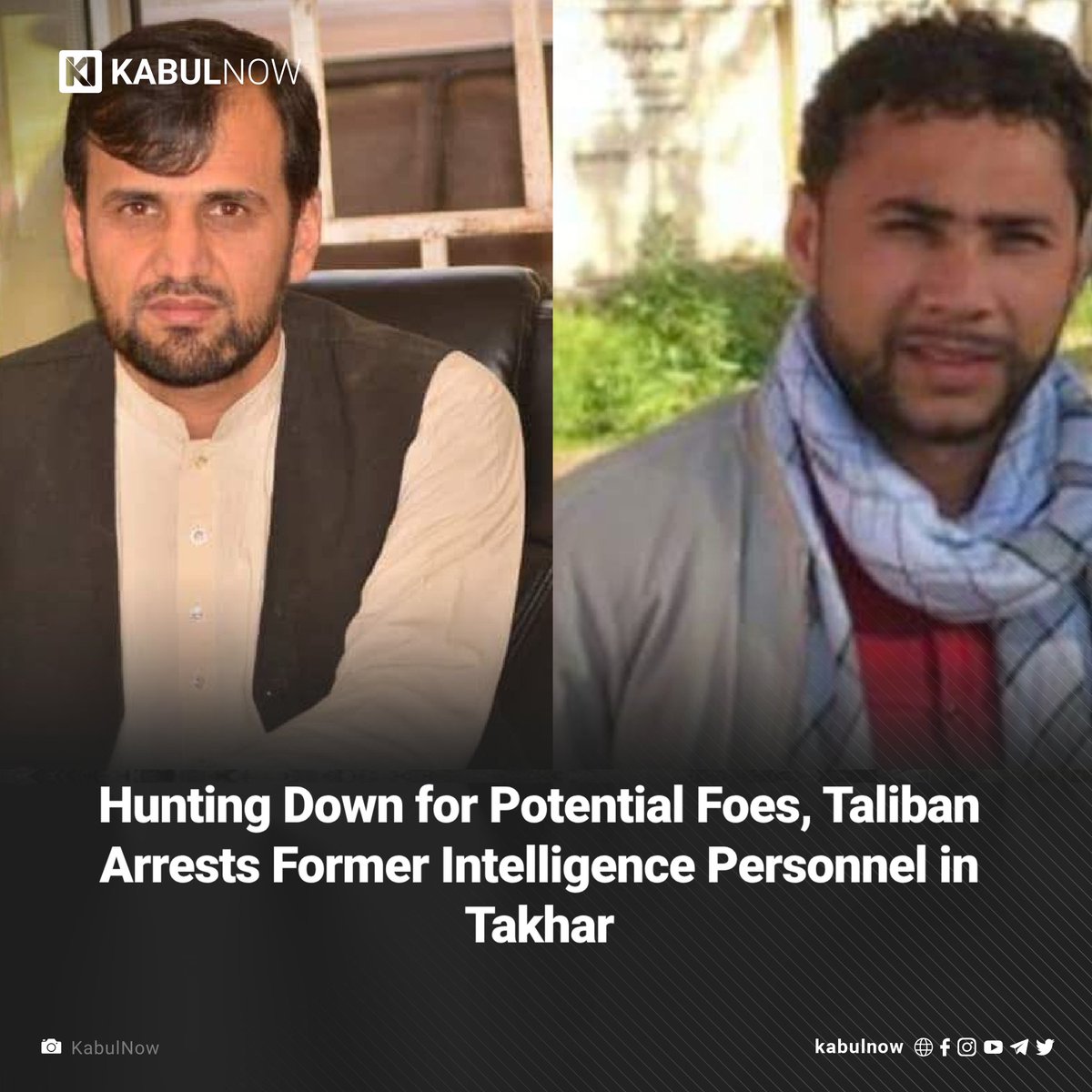 Local sources in Takhar report that Taliban intelligence in the province has detained two former personnel of the previous government’s national directorate of security. Read more here: kabulnow.com/2024/05/35686/