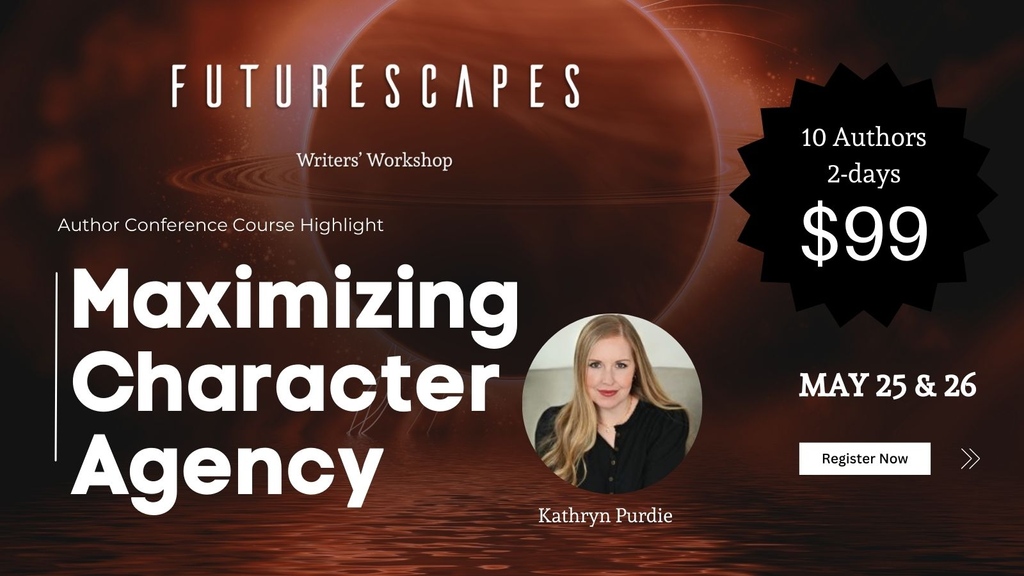 Shape stories where characters take charge! 🌟 Join @kathrynpurdie to perfect character agency in your writing. Explore the balance of conflict and choice ➡️ l8r.it/UNG4 Don't miss out on crafting compelling narratives! #writingworkshop #futurescapes