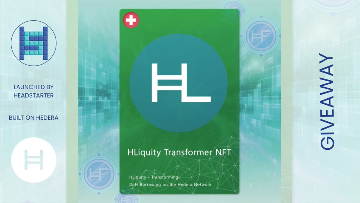 🚨 FLASH GIVEAWAY 🚨

In partnership with <a href="/HLiquity_/">HLiquity</a> and <a href="/HeadStarterOrg/">HeadStarter</a> I am giving away:

2x Free Transformer NFT+ WL Spot

WL INO Date: 14th May, 10 am UTC

To Enter:

Follow <a href="/HLiquity_/">HLiquity</a>, <a href="/hbar_to_moon/">Hbar to the Moon</a>
Retweet 🔁
Like ❤️

2 Winners will be picked in 10 Hours ⏳️ #HederaDeFi