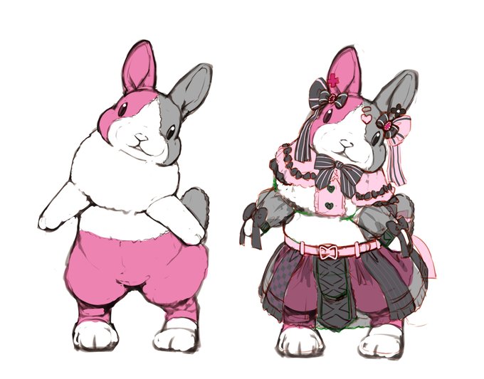 「bow rabbit」 illustration images(Latest)