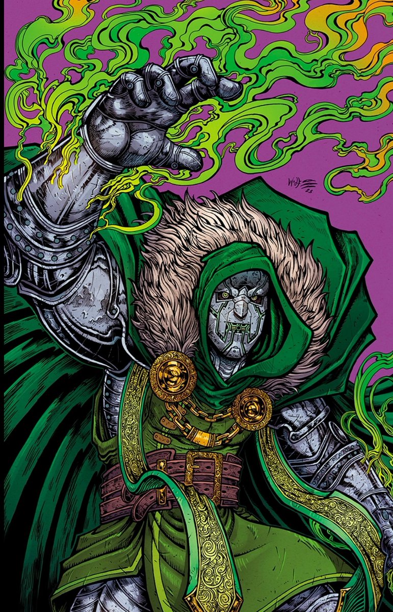 thewolfmaria's tweet photo. sorry for the lack of posting. I've been super swamped with work.

But heres my  latest variant cover coming out this week.

First Doom cover I've ever done, which i went for a paladine look

Mike spicer made it more kickass with those colors. Enjoy!

Pre-order today, link below https://t.co/YV8eRoMIM5