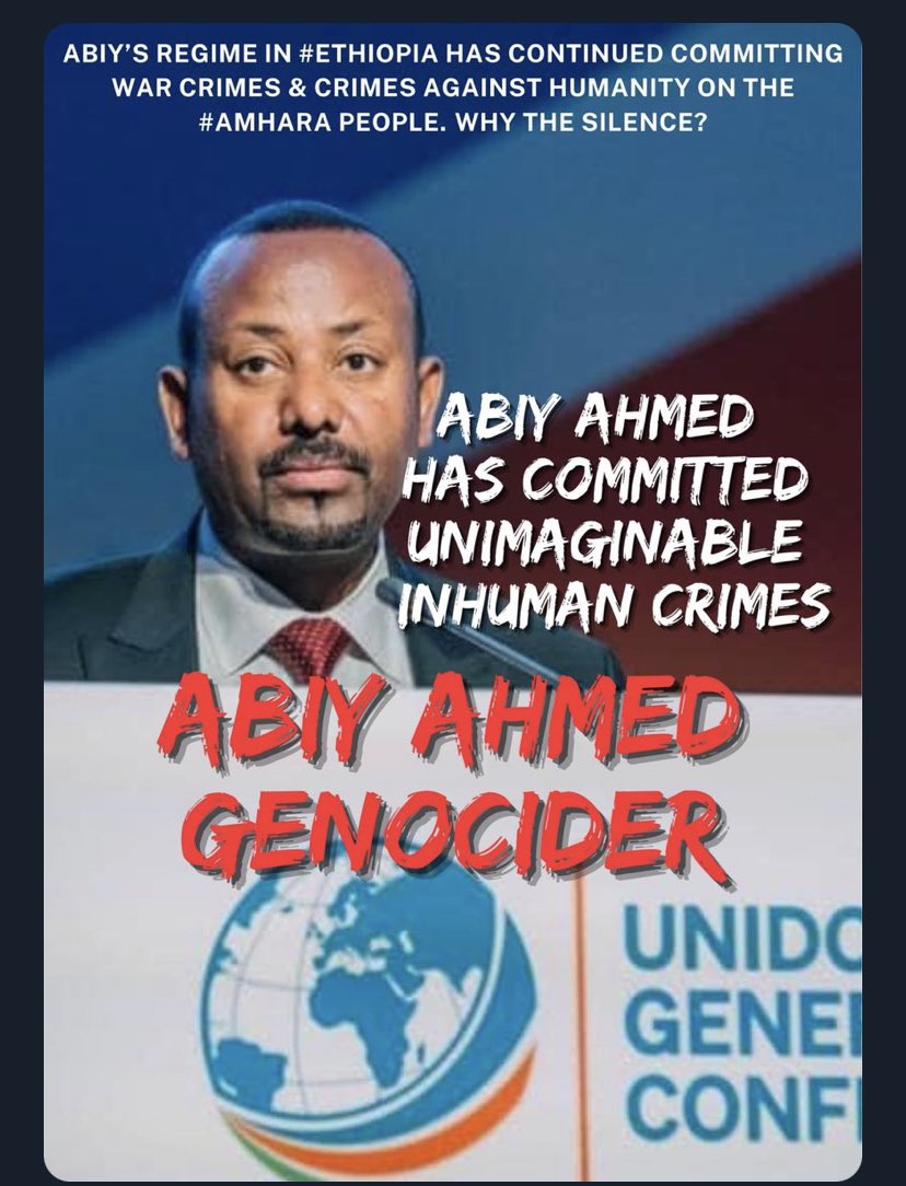 Int'l leaders must take meaningful action to #StopWarOnAmhara. Otherwise, you are signaling that war crimes and genocide are acceptable norms. It is your Responsibility to Protect and uphold International law.

@UNHumanRights #WarOnAmhara @antonioguterres #AmharaGenocide @eu_eeas