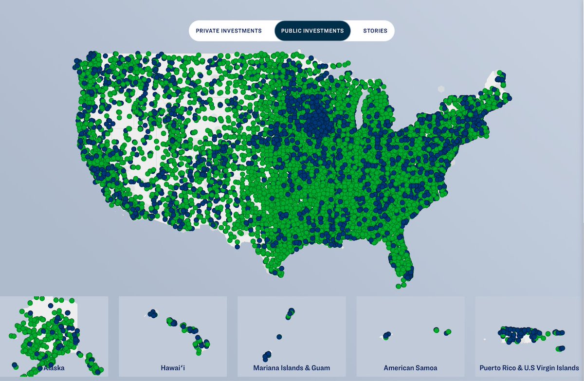 Thanks to historic investments #InfrastructureWeek isn’t just talk – it’s shovels in the ground, training new workers, and our union members rebuilding our country. Check out this cool map of investments: whitehouse.gov/invest/?utm_so…