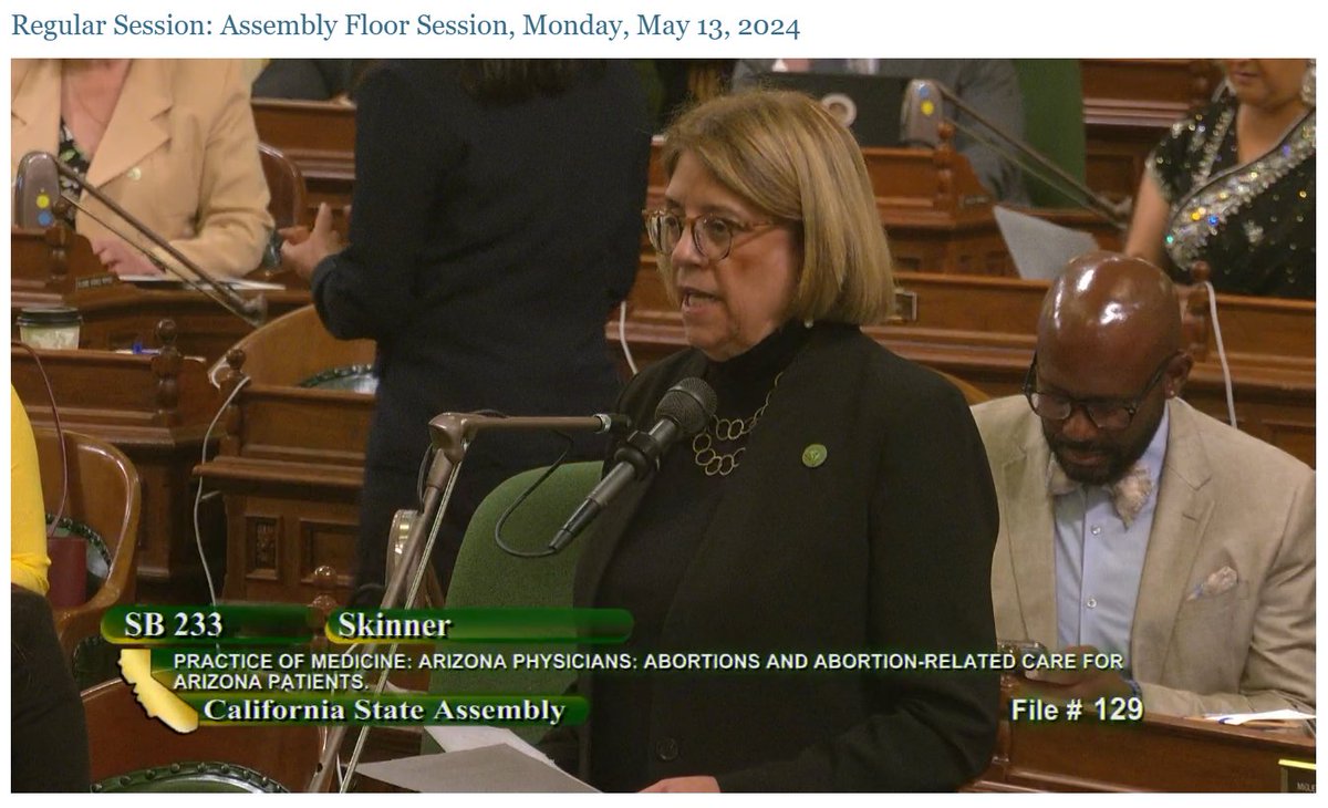 Yes!! The CA Assembly today approved #caleg #SB233, an urgency bill by me & @AsmAguiarCurry & sponsored by @CAgovernor & @CaWomensCaucus. SB 233 is in response to Ariz's draconian anti-abortion law & allows Ariz. doctors to temporarily perform abortions in CA. Next up: Senate.